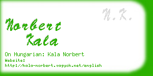 norbert kala business card